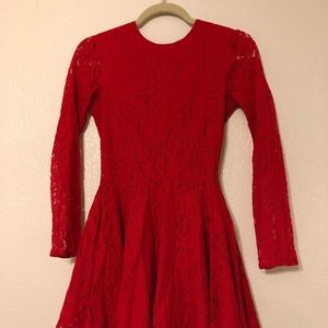 H&M lace red dress
